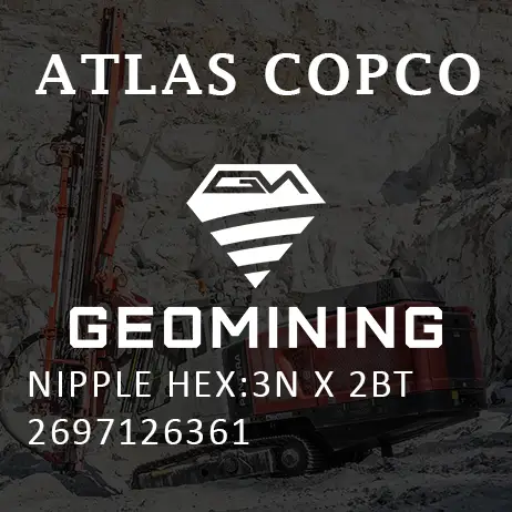 2697126361 НИППЕЛЬ ШЕСТИГРАННЫЙ:3N X 2BT Atlas Copco / Epiroc