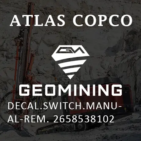 2658538102 НАКЛЕЙКА  ПЕРЕКЛЮЧАТЕЛЬ  РУЧНОЙ-REM. Atlas Copco / Epiroc
