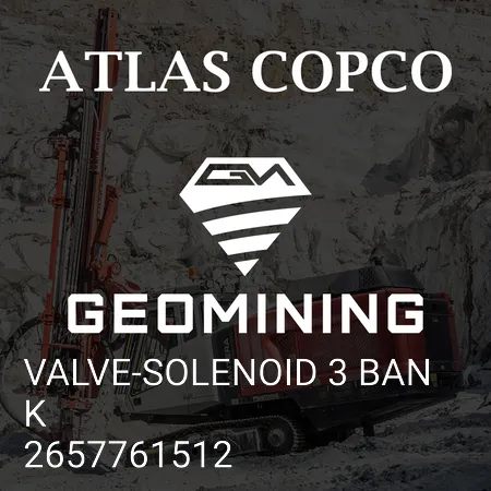 2657761512 КЛАПАН-ЭЛЕКТРОМАГНИТНЫЙ 3 РЯД Atlas Copco / Epiroc
