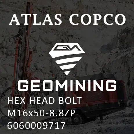 6060009717 БОЛТ С ШЕСТИГРАННОЙ ГОЛОВКОЙ M16X50-8.8ZP Atlas Copco / Epiroc